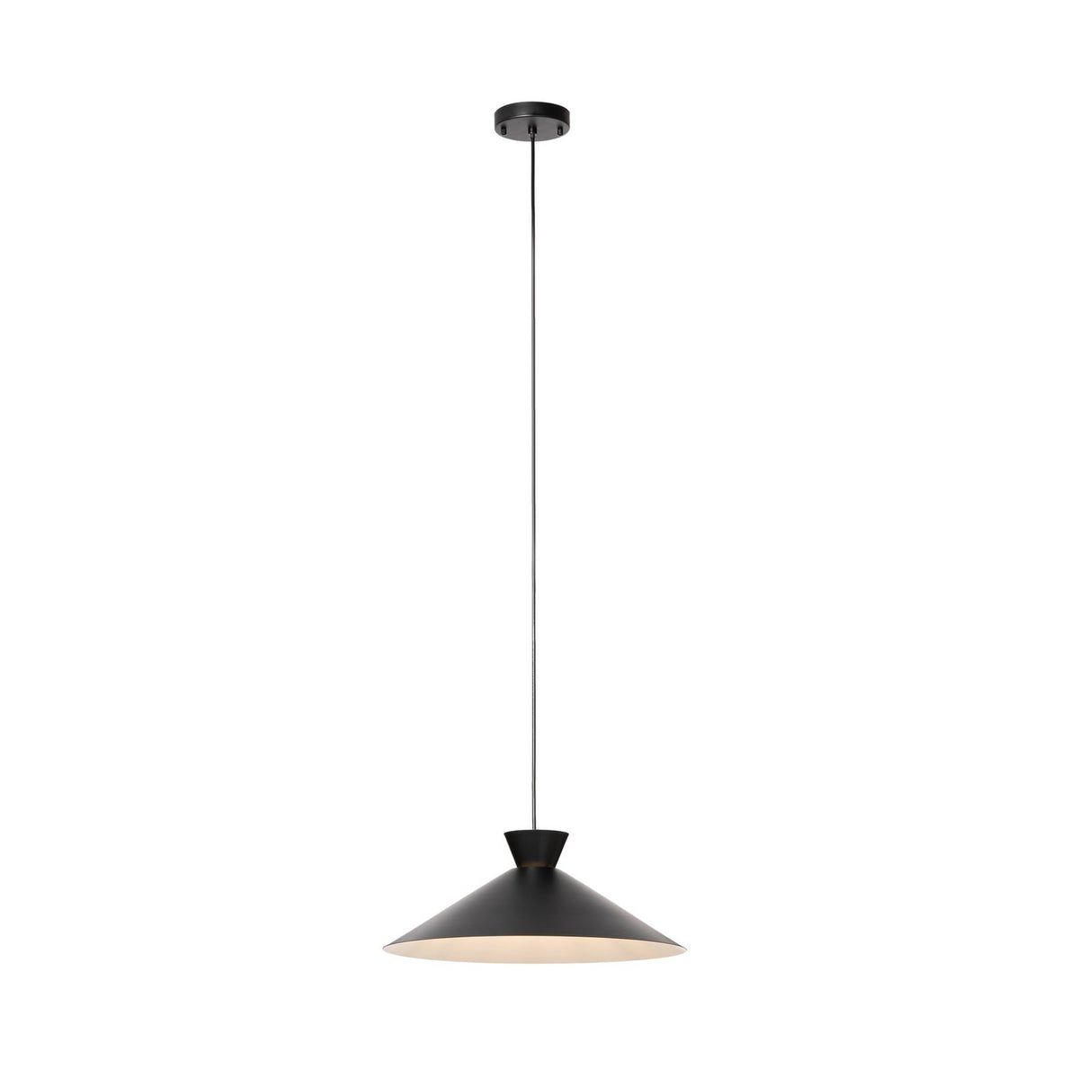 Lucande Amelia pendant light, 1-bulb, 17.7 in, black