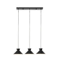 Lucande Amelia pendant light, 3-bulb, 33.5 in, black