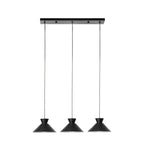 Lucande Amelia pendant light, 3-bulb, 33.5 in, black