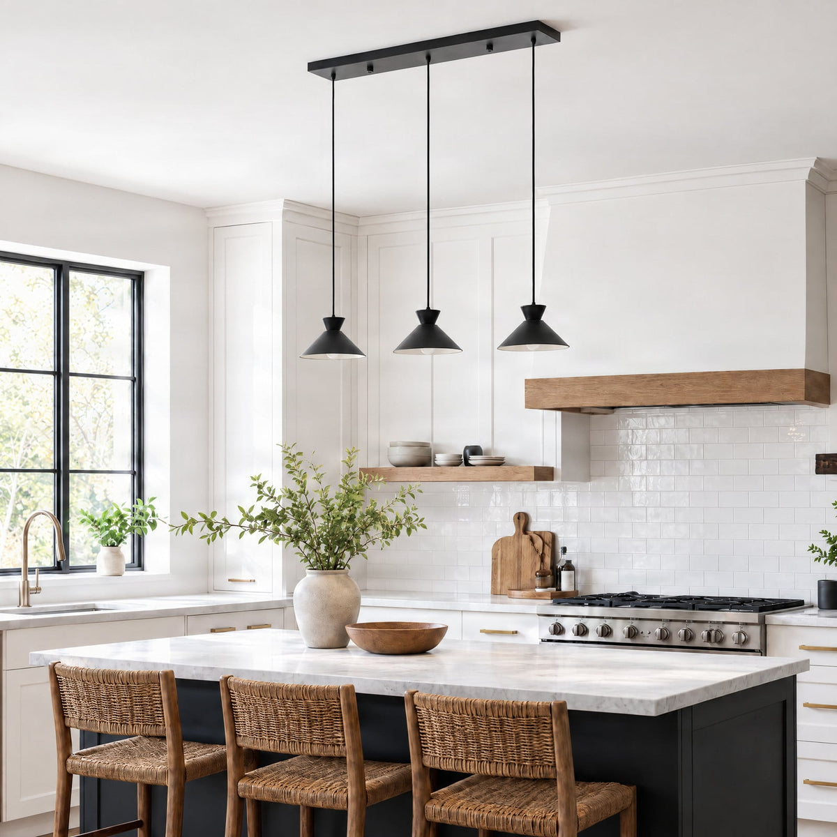 Amelia 33 1/2" Black Pendant Light