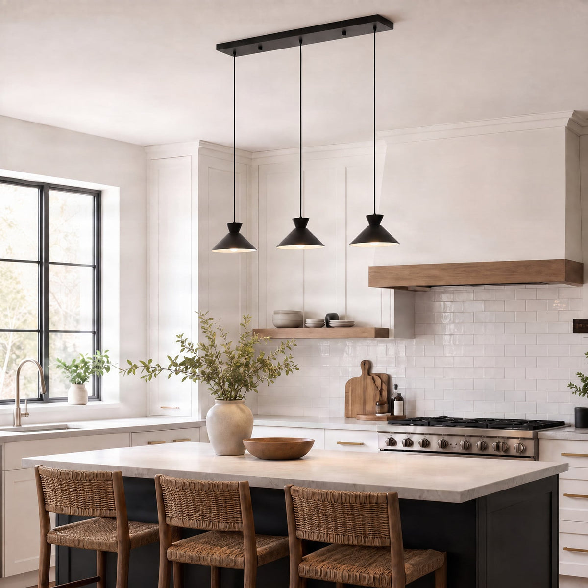 Amelia 33 1/2" Black Pendant Light