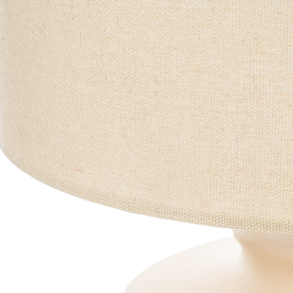 Lucande Thalassia table lamp, beige, 18 in, ceramic
