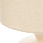 Lucande Thalassia table lamp, beige, 18 in, ceramic