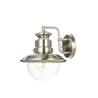 Lucande Gwendolyn outdoor wall light, 10.5 in, grey, stainless steel