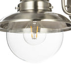 Lucande Gwendolyn outdoor wall light, 10.5 in, grey, stainless steel