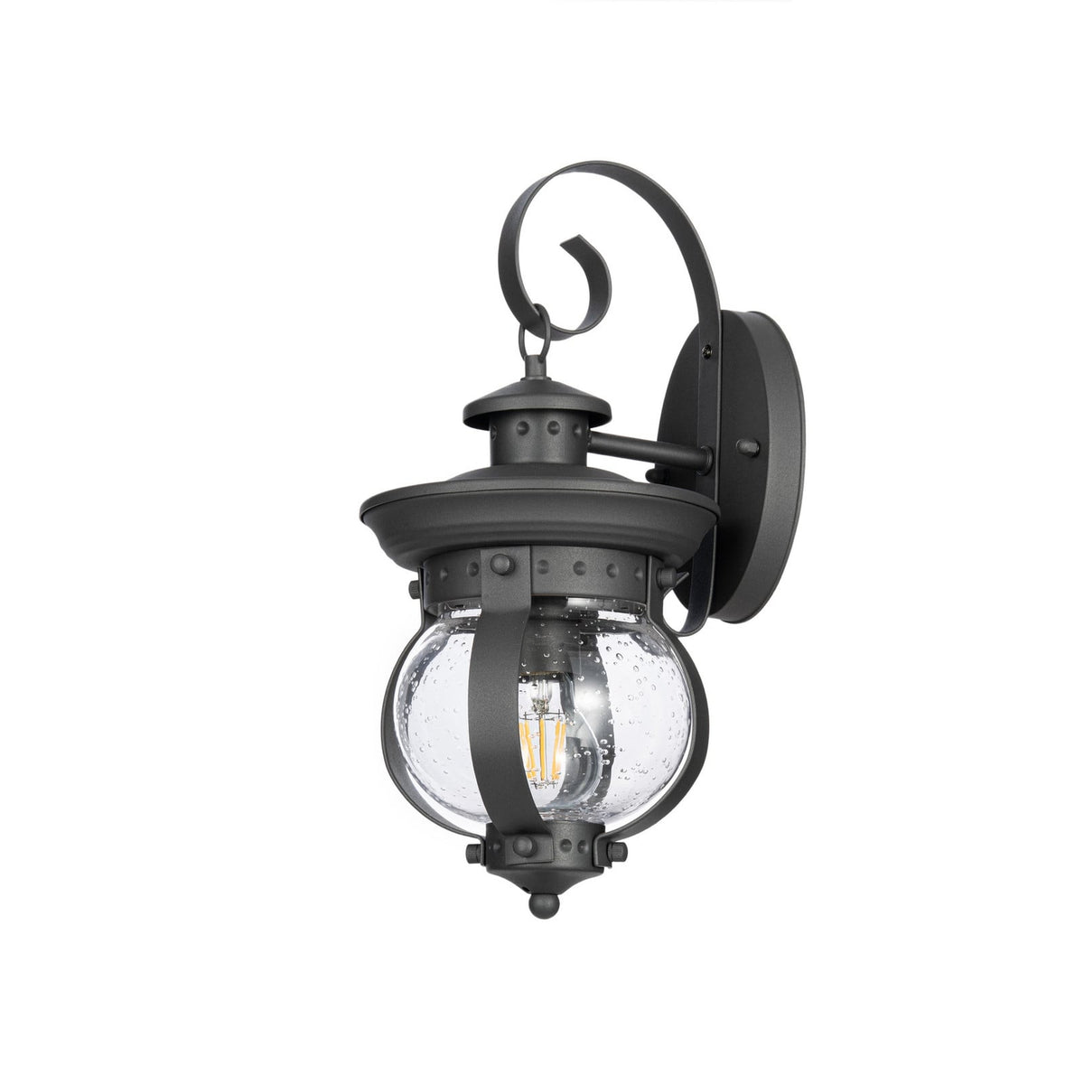 Lucande Farley outdoor wall light, 15.7 in, dark grey, metal