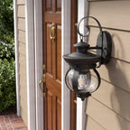 Lucande Farley outdoor wall light, 15.7 in, dark grey, metal