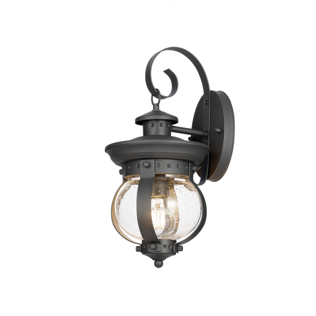 Lucande Farley outdoor wall light, 15.7 in, dark grey, metal