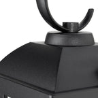 Lucande Eloane outdoor wall light, 11 in, black, stainless steel