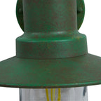 Eloretta 12 1/4" Green Glass Outdoor Wall Sconce