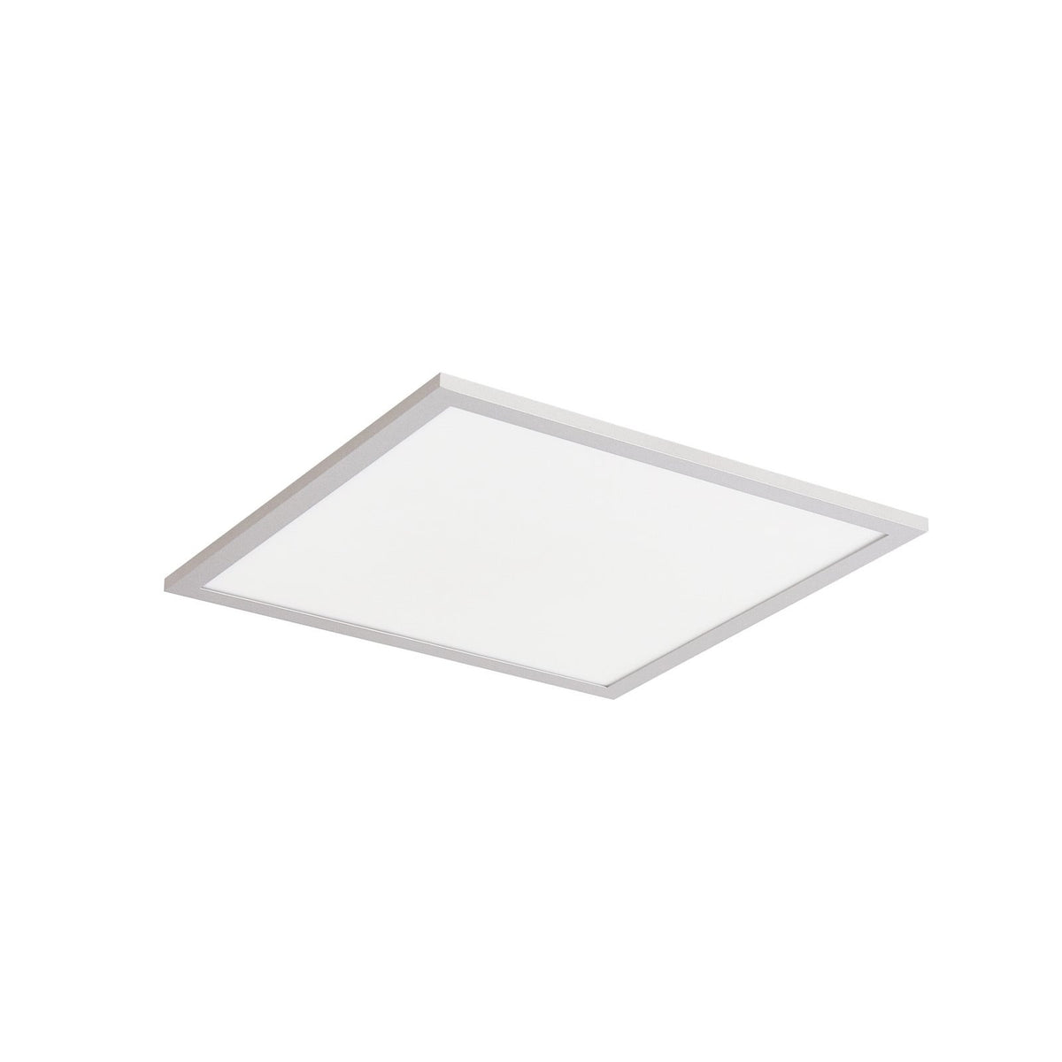Lucande Livel LED panel, 3,000K, 15.75 in x 15.75 in, silver