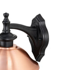Lucande Clint outdoor wall lamp, copper, bottom-mounted socket, metal