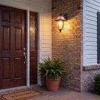 Lucande Clint outdoor wall lamp, copper, bottom-mounted socket, metal