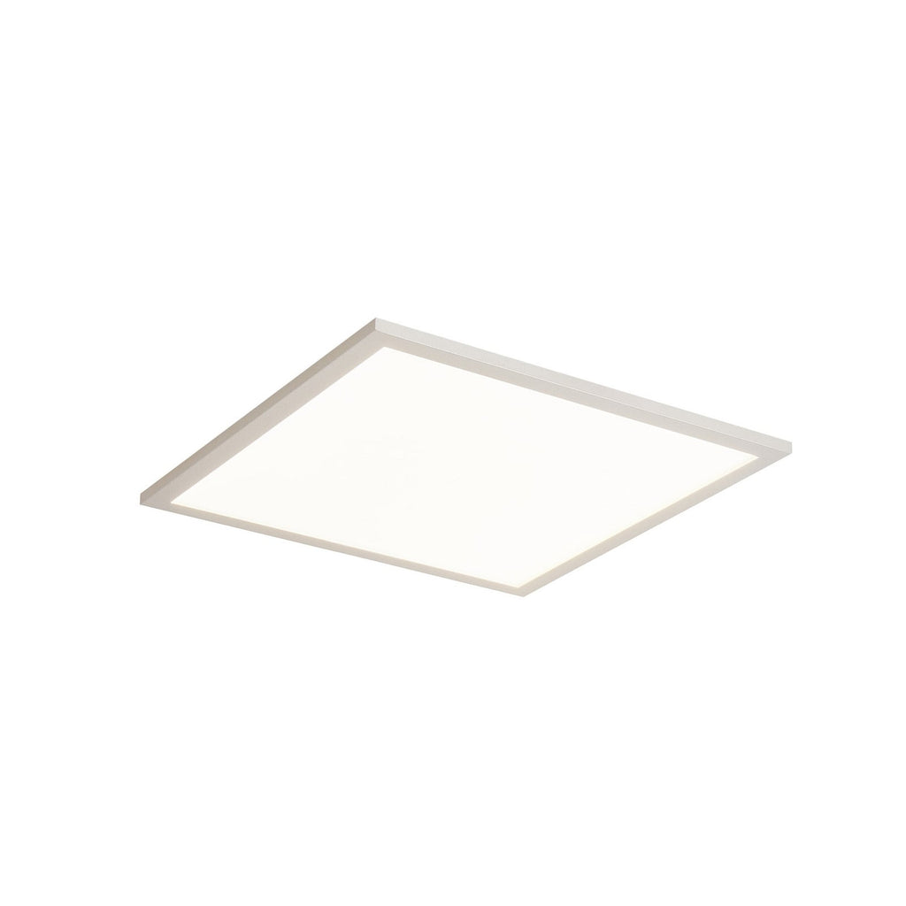 Lucande Livel LED panel, 3,000K, 15.75 in x 15.75 in, silver