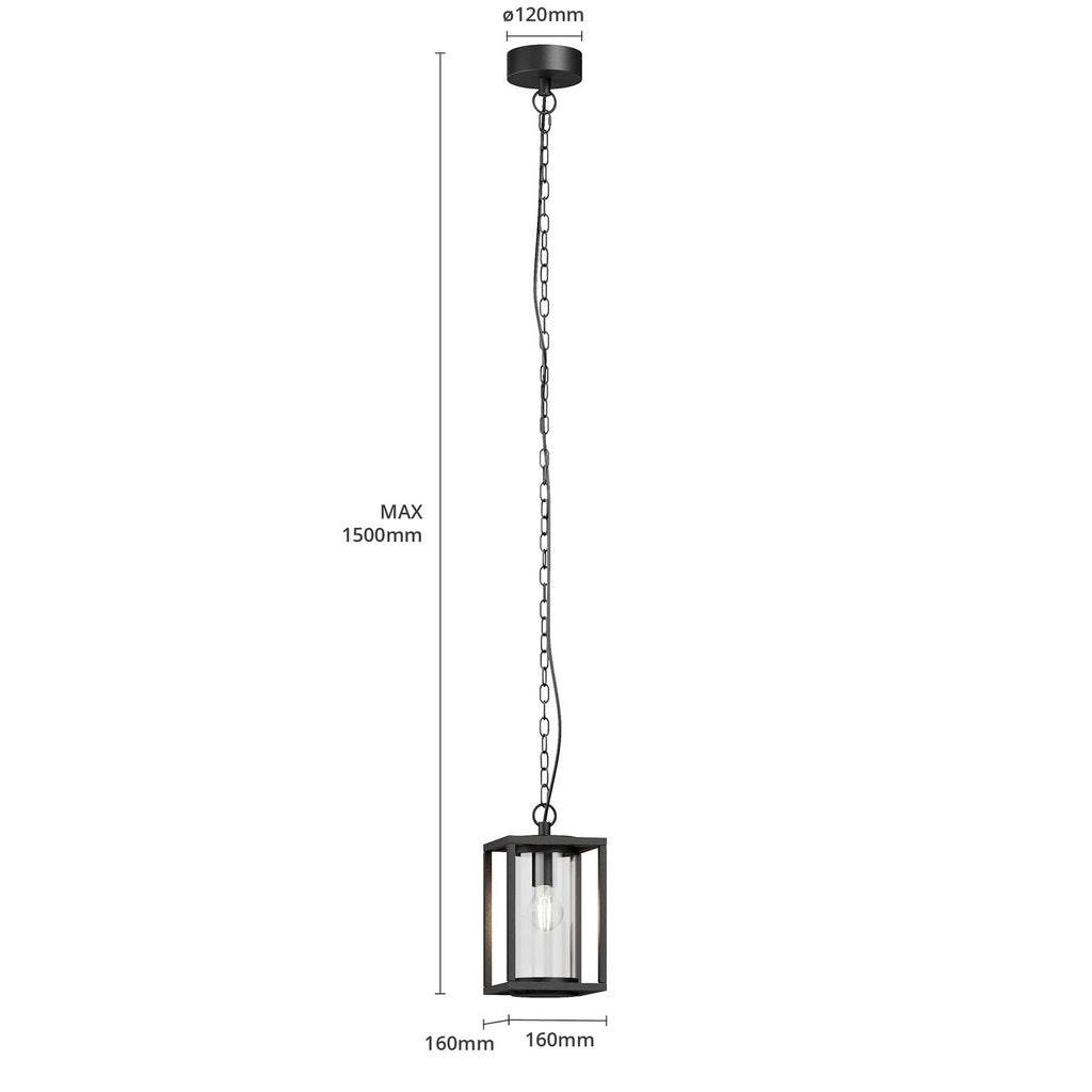 Ferda 6 1/2" Anthracite Outdoor Pendant Light