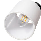 Lucande Aovan floor lamp, black, with shelf and USB port
