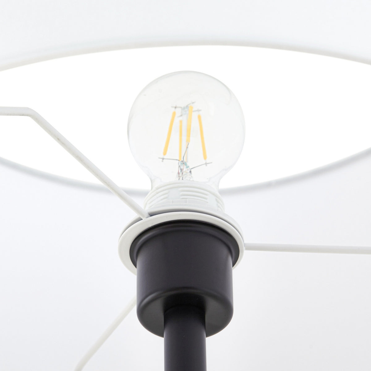 Aovan 67" Black Floor Lamp with Shelf