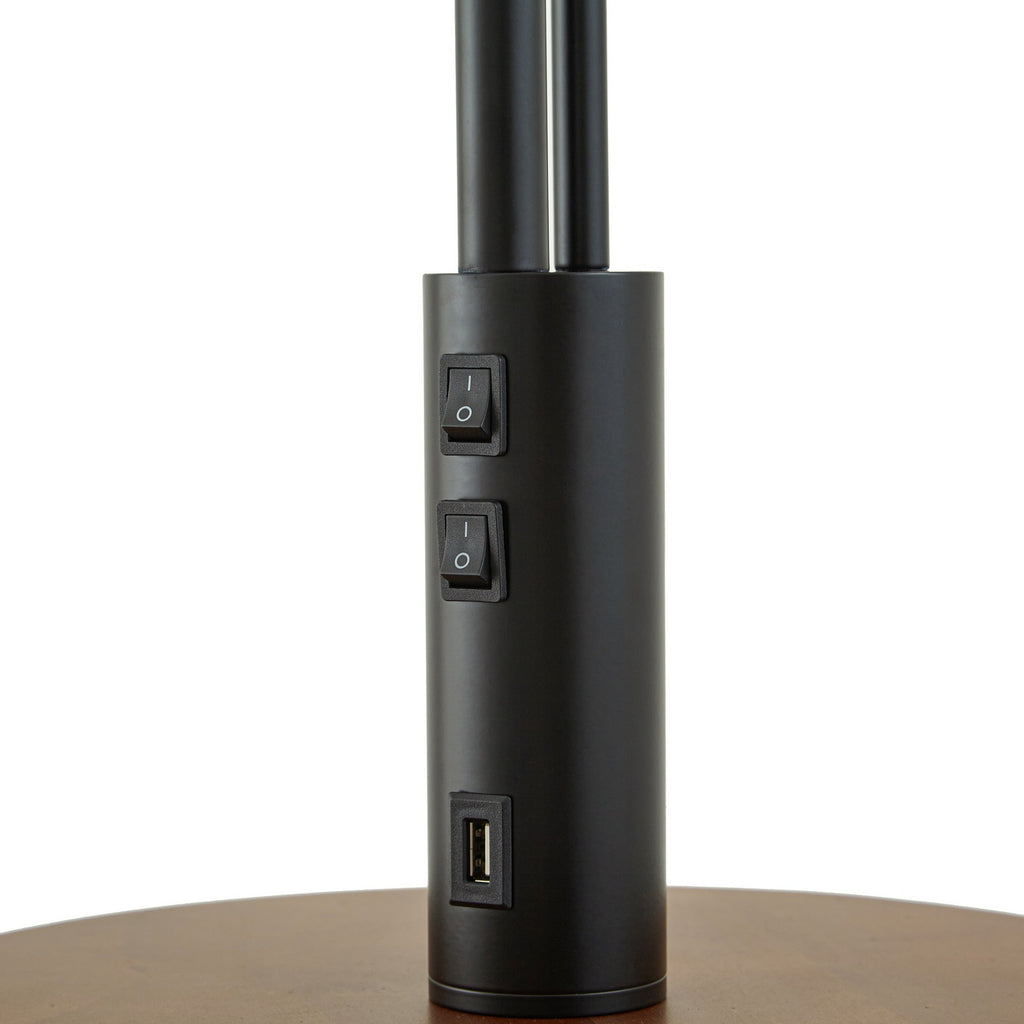 Aovan 67" Black Floor Lamp with Shelf