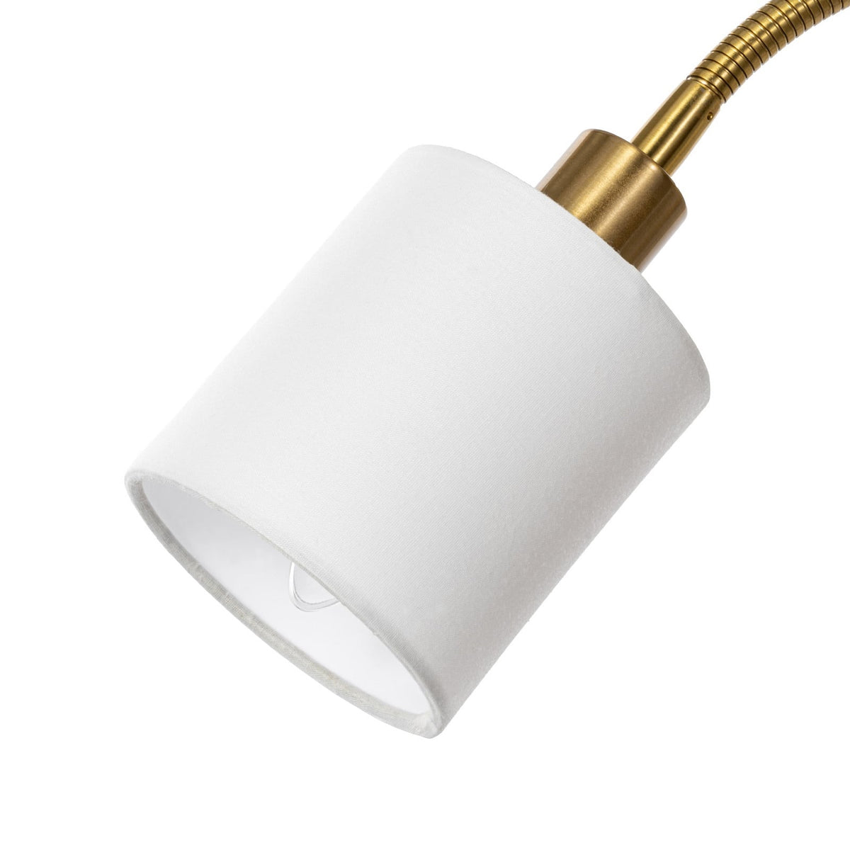 Aovan 67" Brass Floor Lamp with Shelf & USB Port