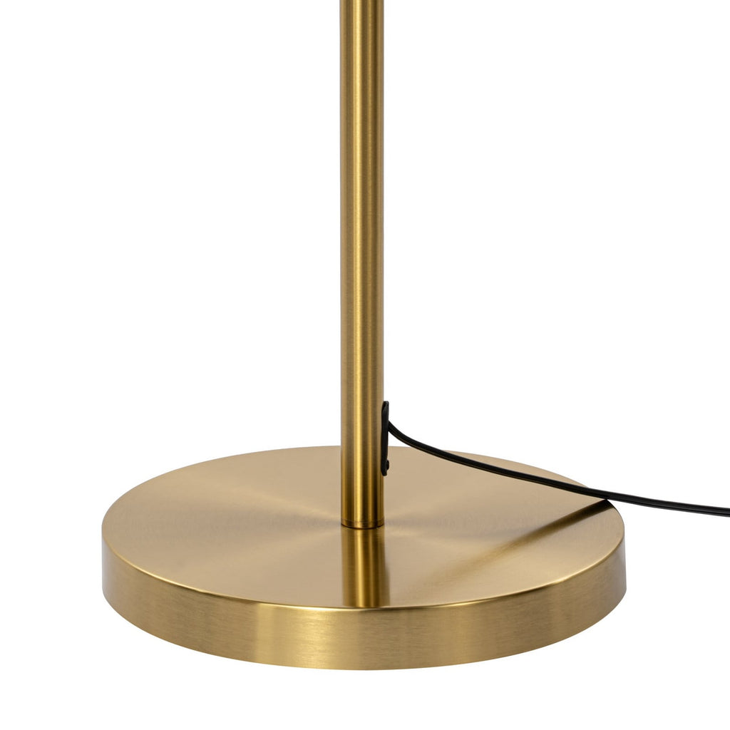 Aovan 67" Brass Floor Lamp with Shelf & USB Port