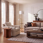Aovan 67" Brass Floor Lamp with Shelf & USB Port