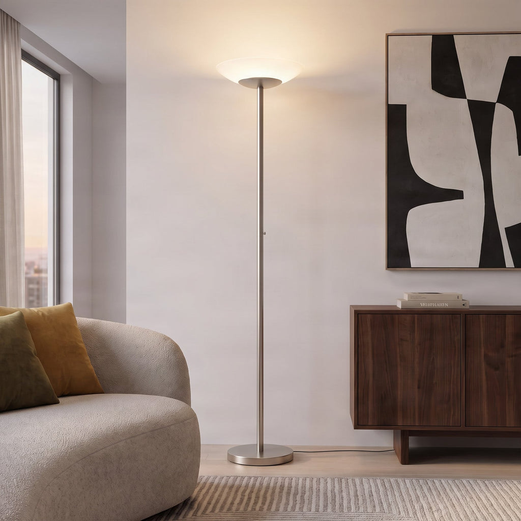 Ragna 71" Nickel LED Floor Lamp
