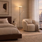 Ragna 71" Nickel LED Floor Lamp with Reading Light