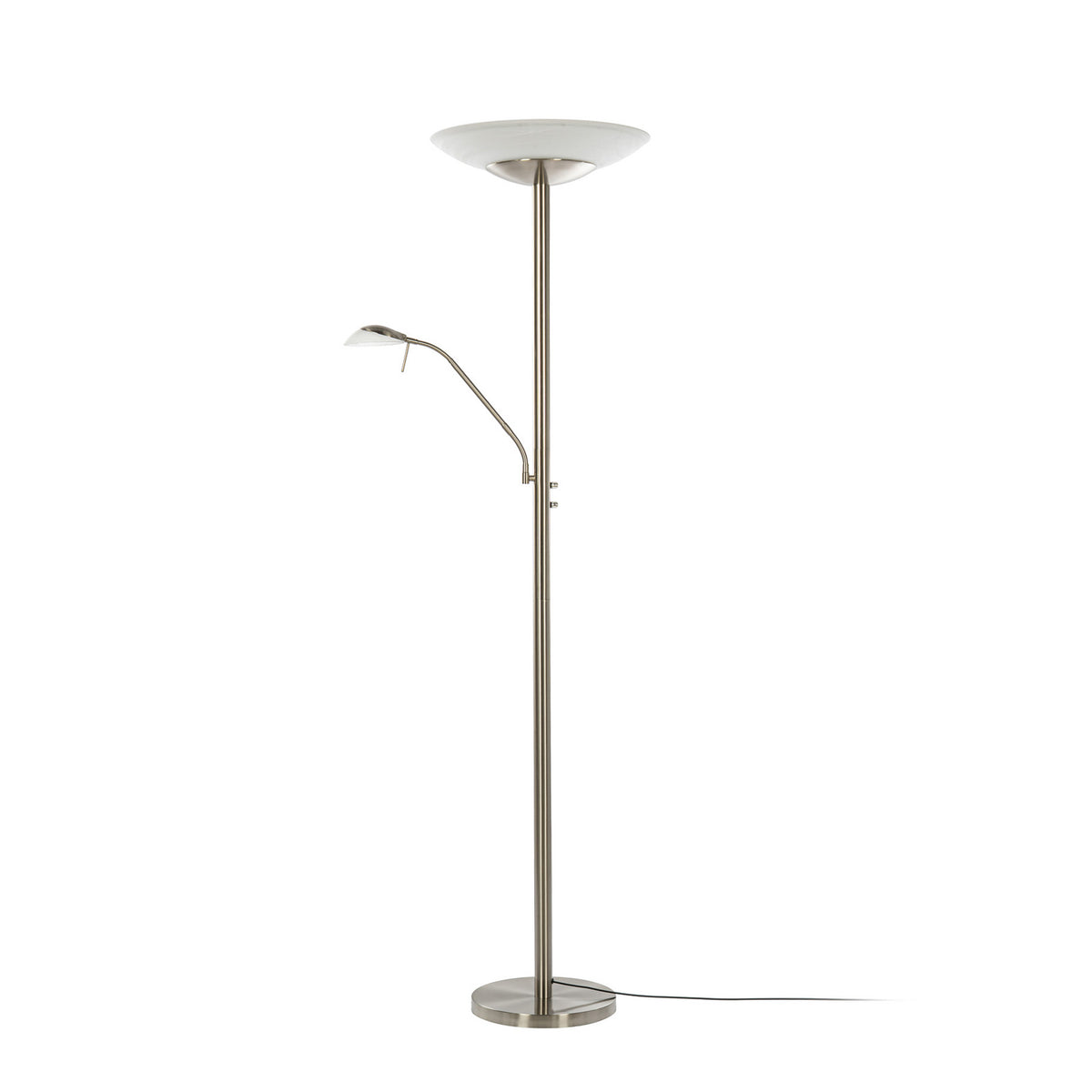 Ragna 71" Nickel LED Floor Lamp with Reading Light