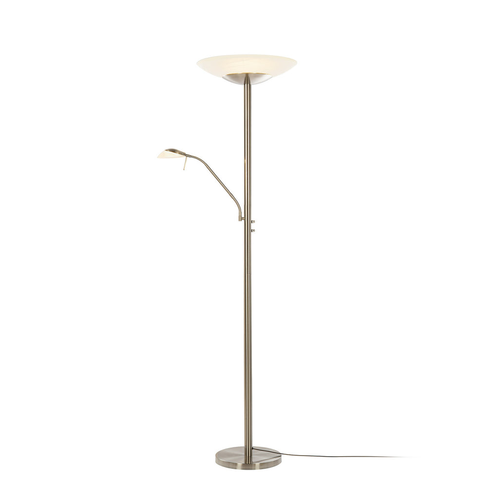 Ragna 71" Nickel LED Floor Lamp with Reading Light