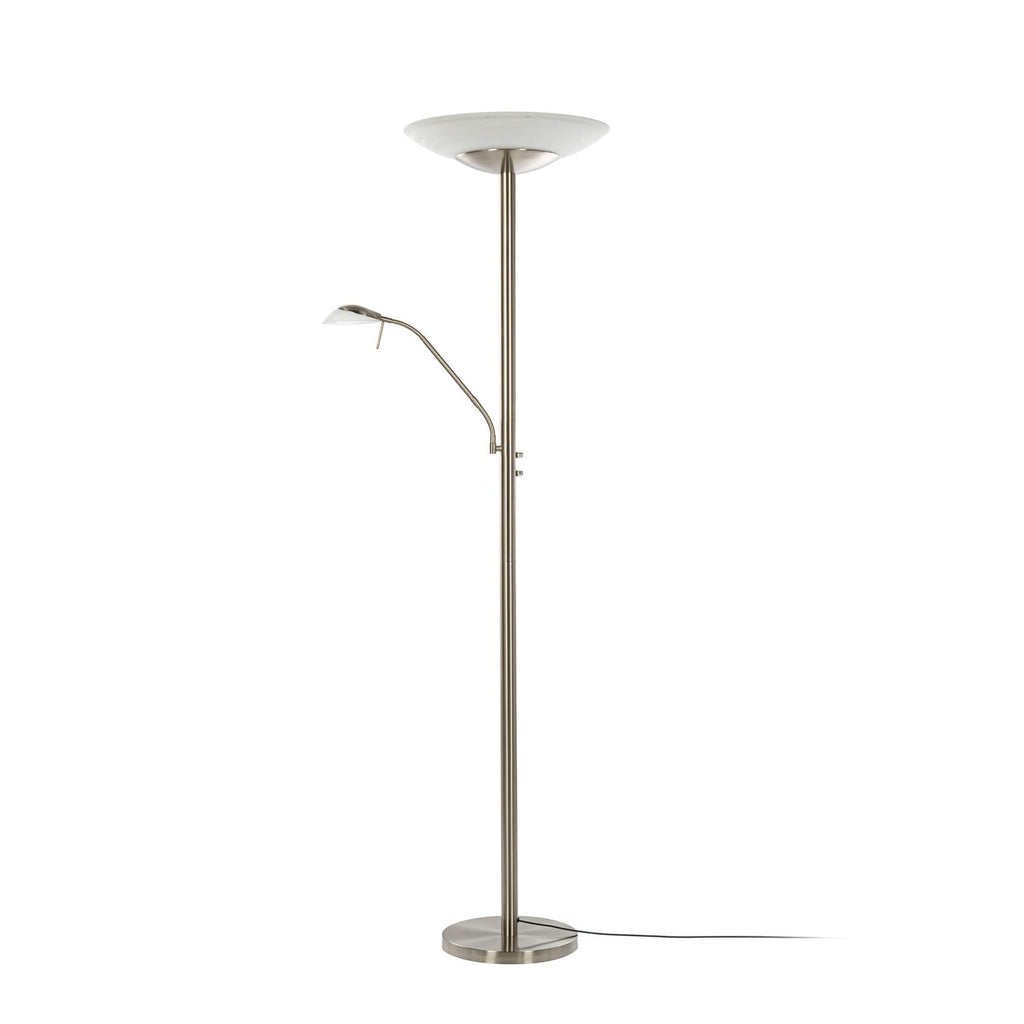 Ragna 71" Nickel LED Floor Lamp with Reading Light