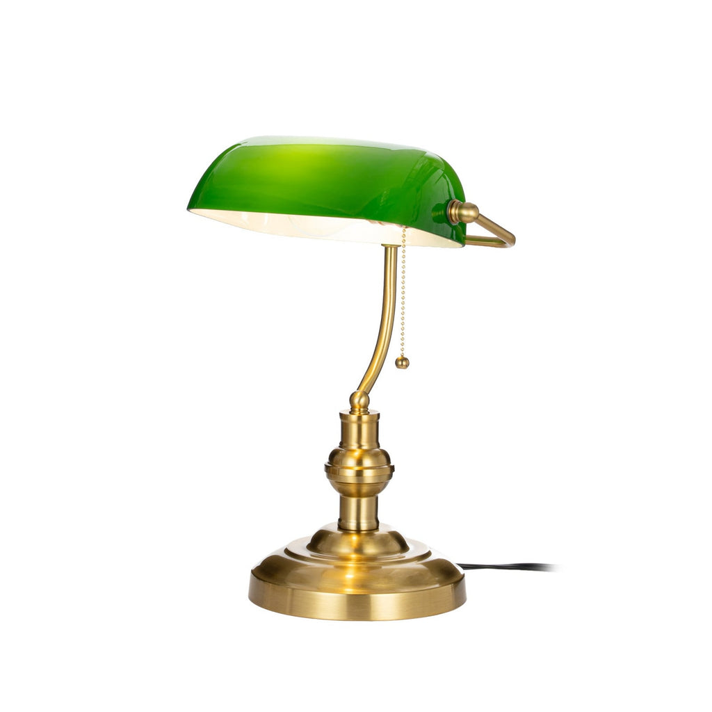 Lucande Milenka table lamp, brass, height 15.35 in, metal