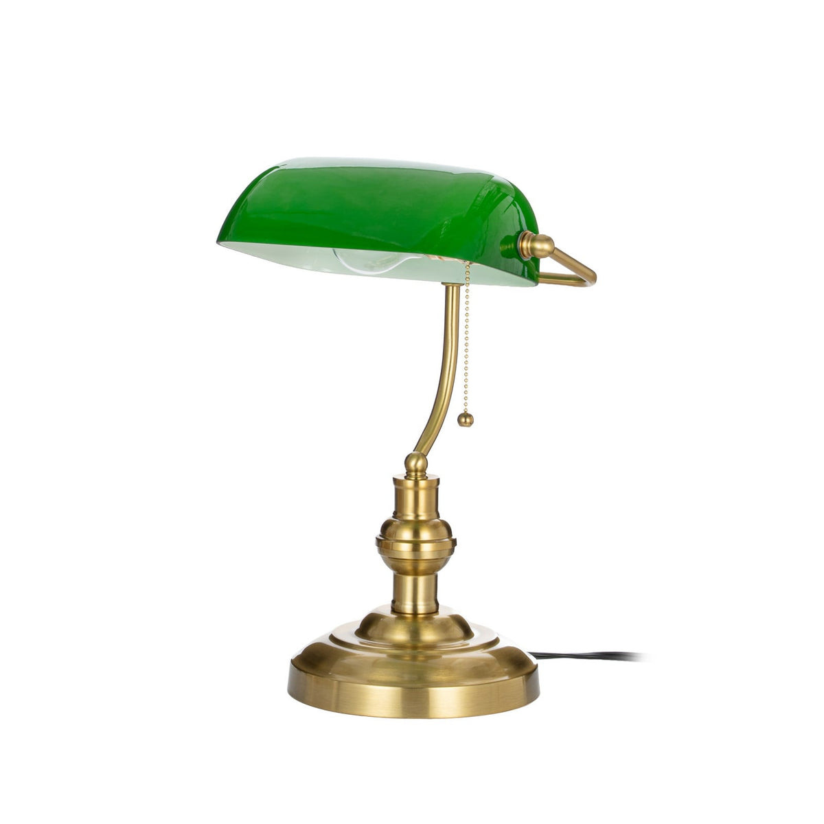 Lucande Milenka table lamp, brass, height 15.35 in, metal