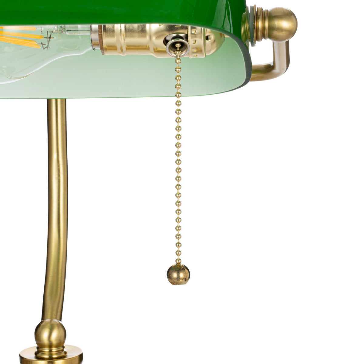 Lucande Milenka table lamp, brass, height 15.35 in, metal
