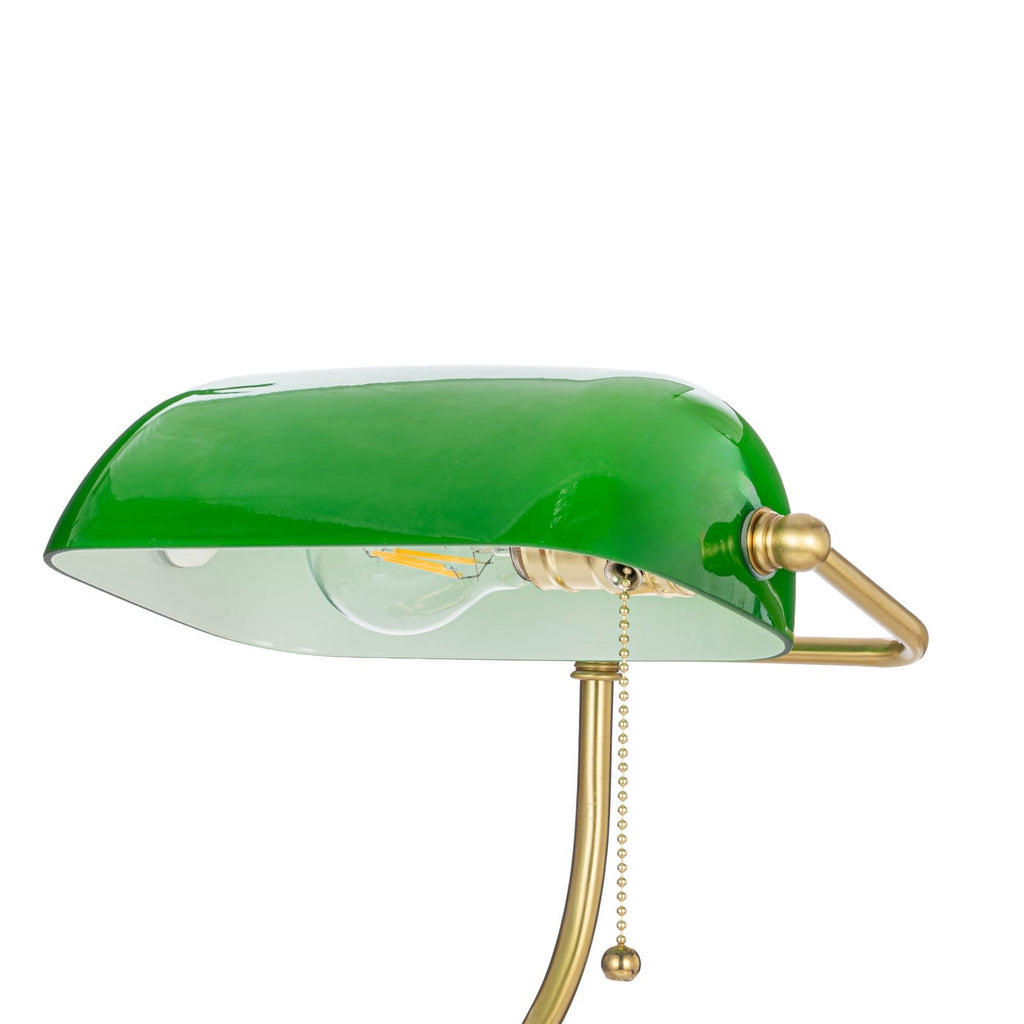 Lucande Milenka table lamp, brass, height 15.35 in, metal