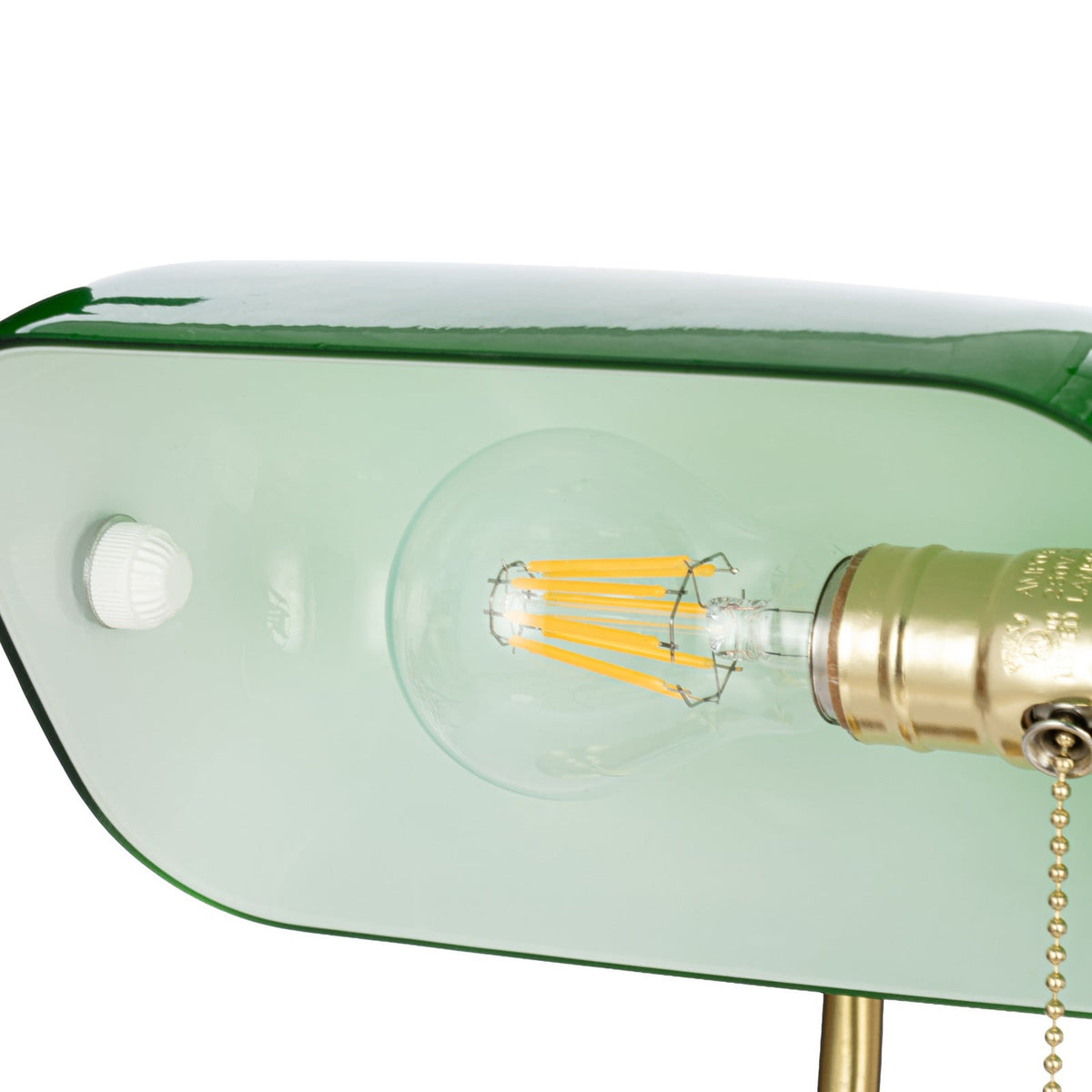 Lucande Milenka table lamp, brass, height 15.35 in, metal