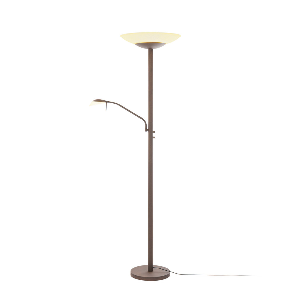 Ragna 71" Brown LED Floor Lamp with Reading Light