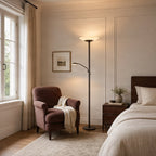Ragna 71" Brown LED Floor Lamp with Reading Light