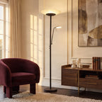 Ragna 71" Brown LED Floor Lamp with Reading Light