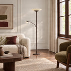 Ragna 71" Brown LED Floor Lamp with Reading Light