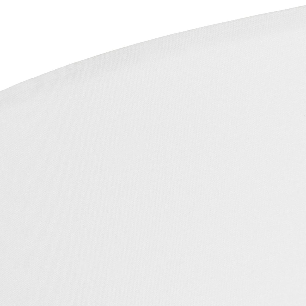 Lucande Belinda Arc Lamp, white, fabric/marble, 78.74 in