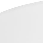 Lucande Belinda Arc Lamp, white, fabric/marble, 78.74 in