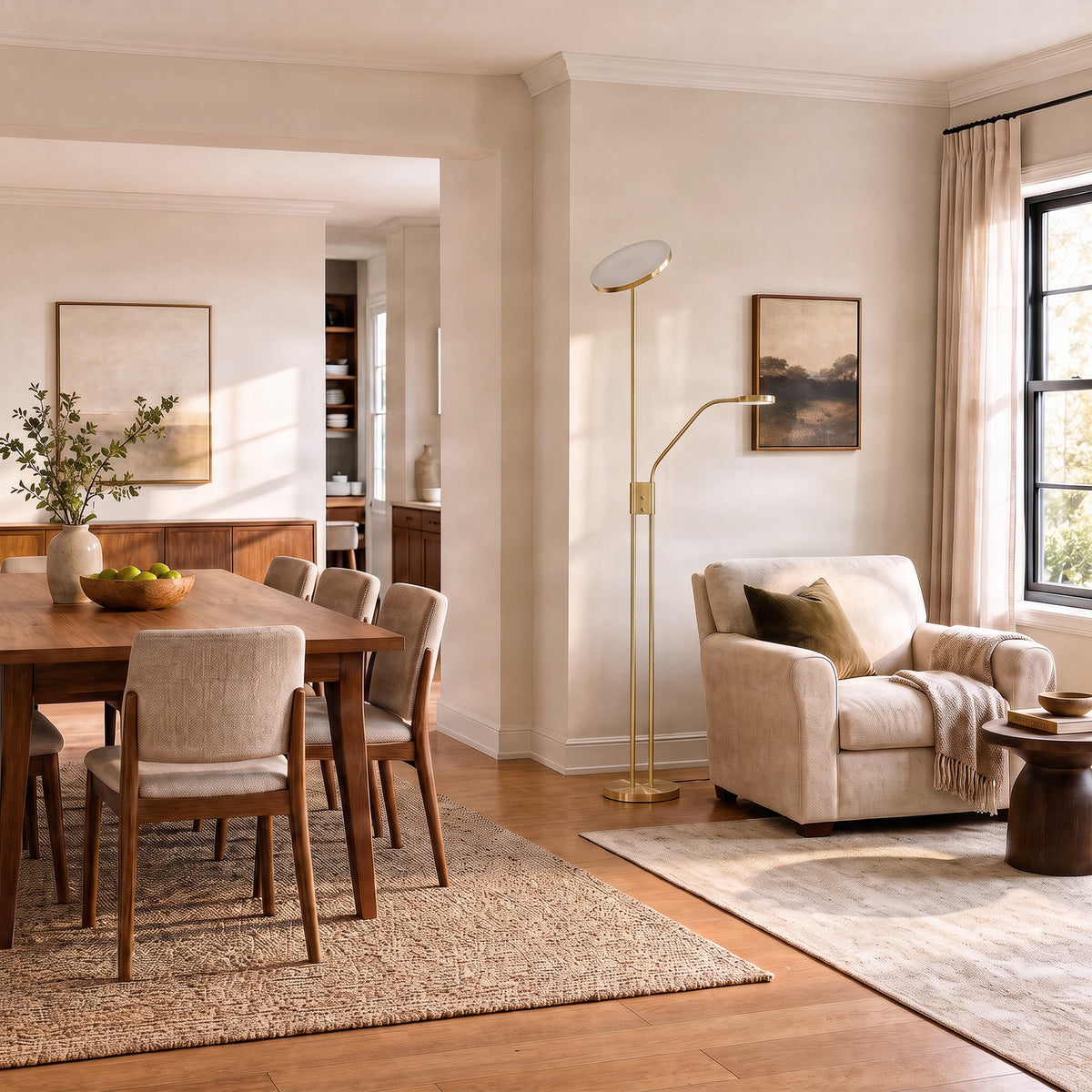Seppa 71" Brass LED Floor Lamp