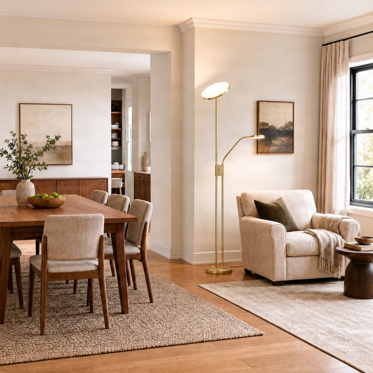 Seppa 71" Brass LED Floor Lamp