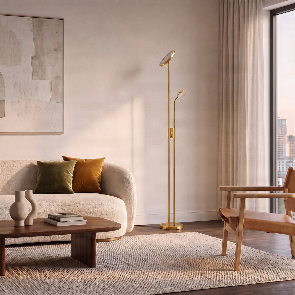 Seppa 71" Brass LED Floor Lamp
