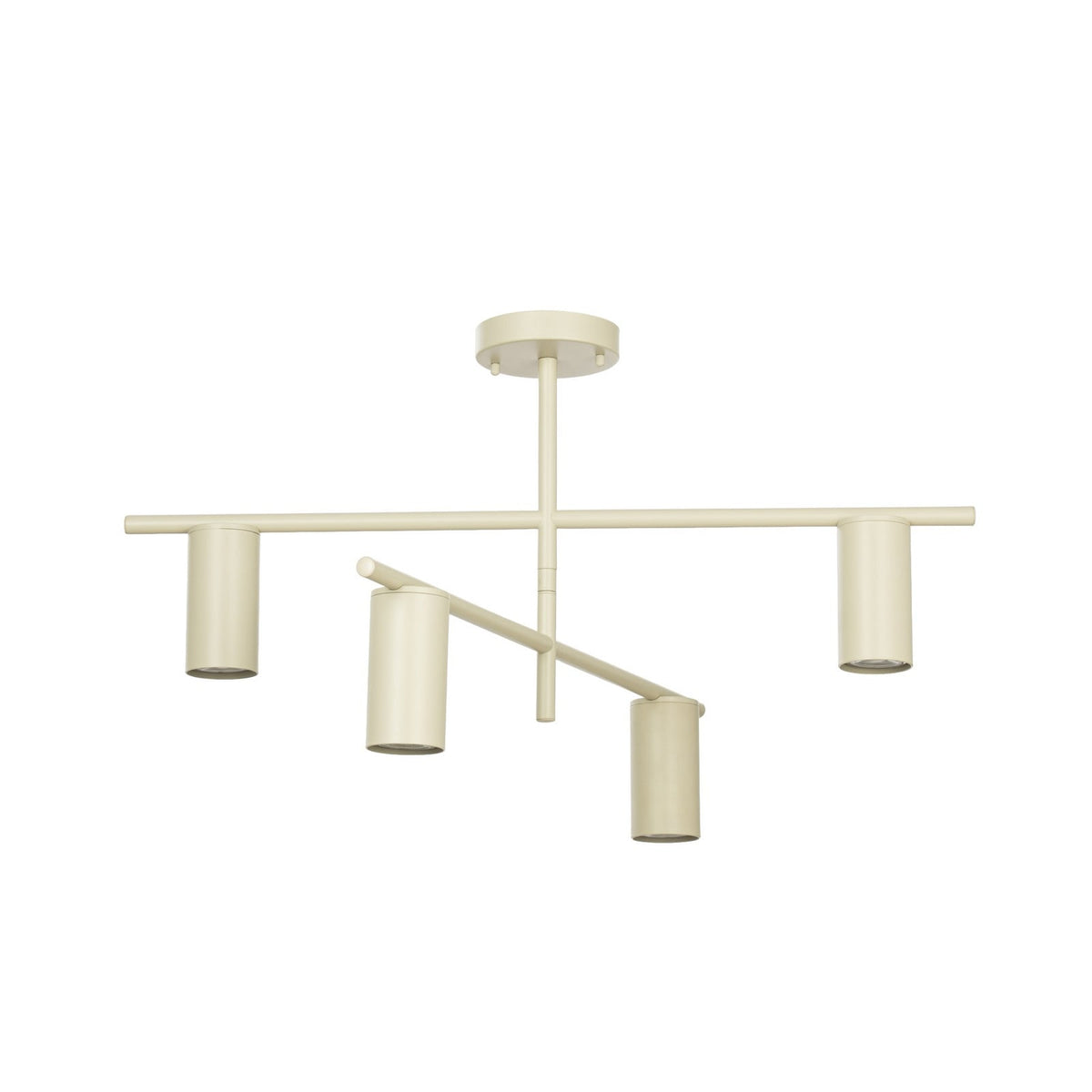 Lucande Marilou ceiling light, beige, 4-bulb, 27.56 in