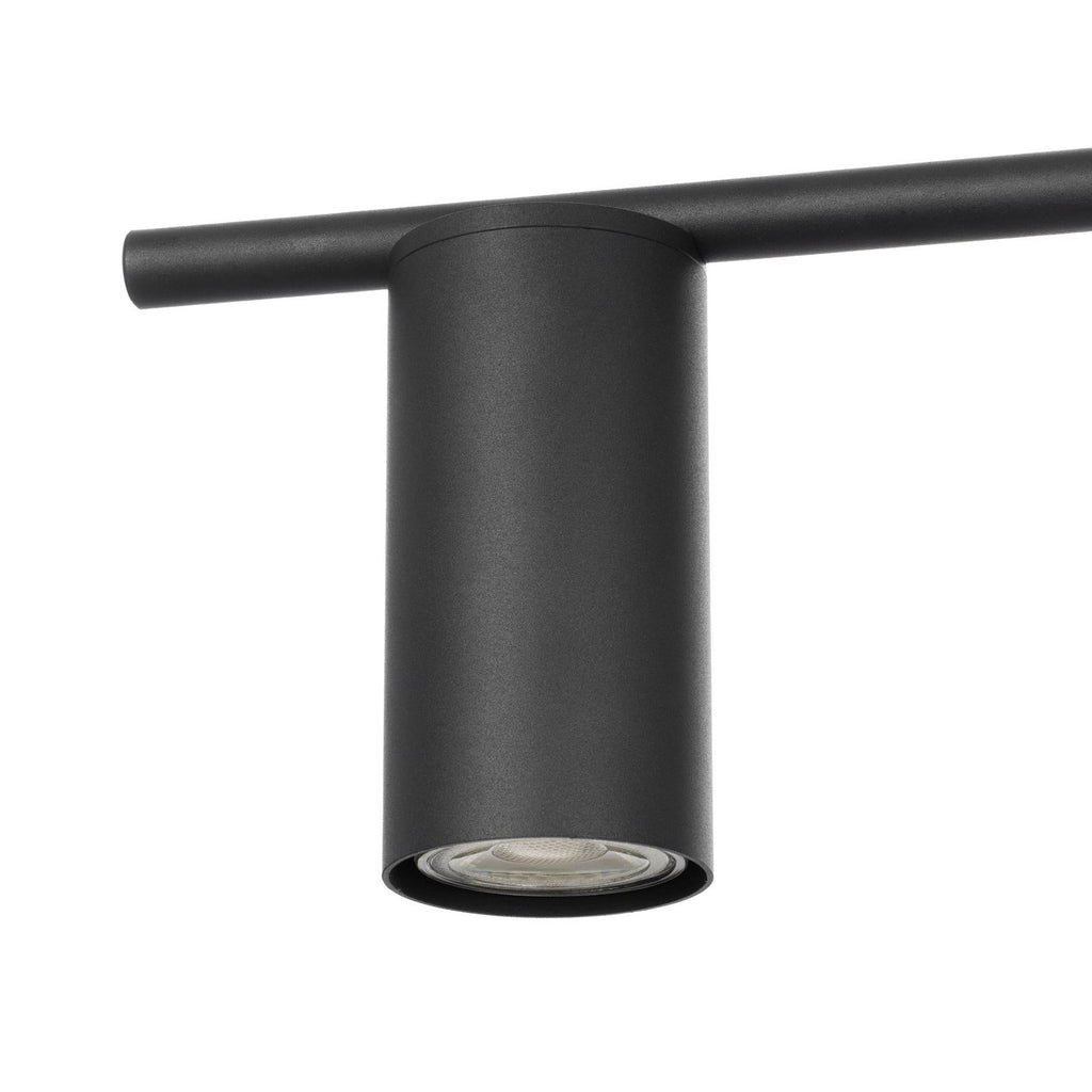 Lucande Marilou ceiling light, black, 4-bulb, Ø 27.56 in
