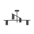 Lucande Marilou ceiling light, black, 4-bulb, Ø 27.56 in