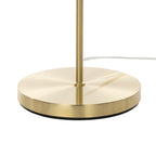 Lucande Carlie floor lamp, brass/clear, height 59.05 in