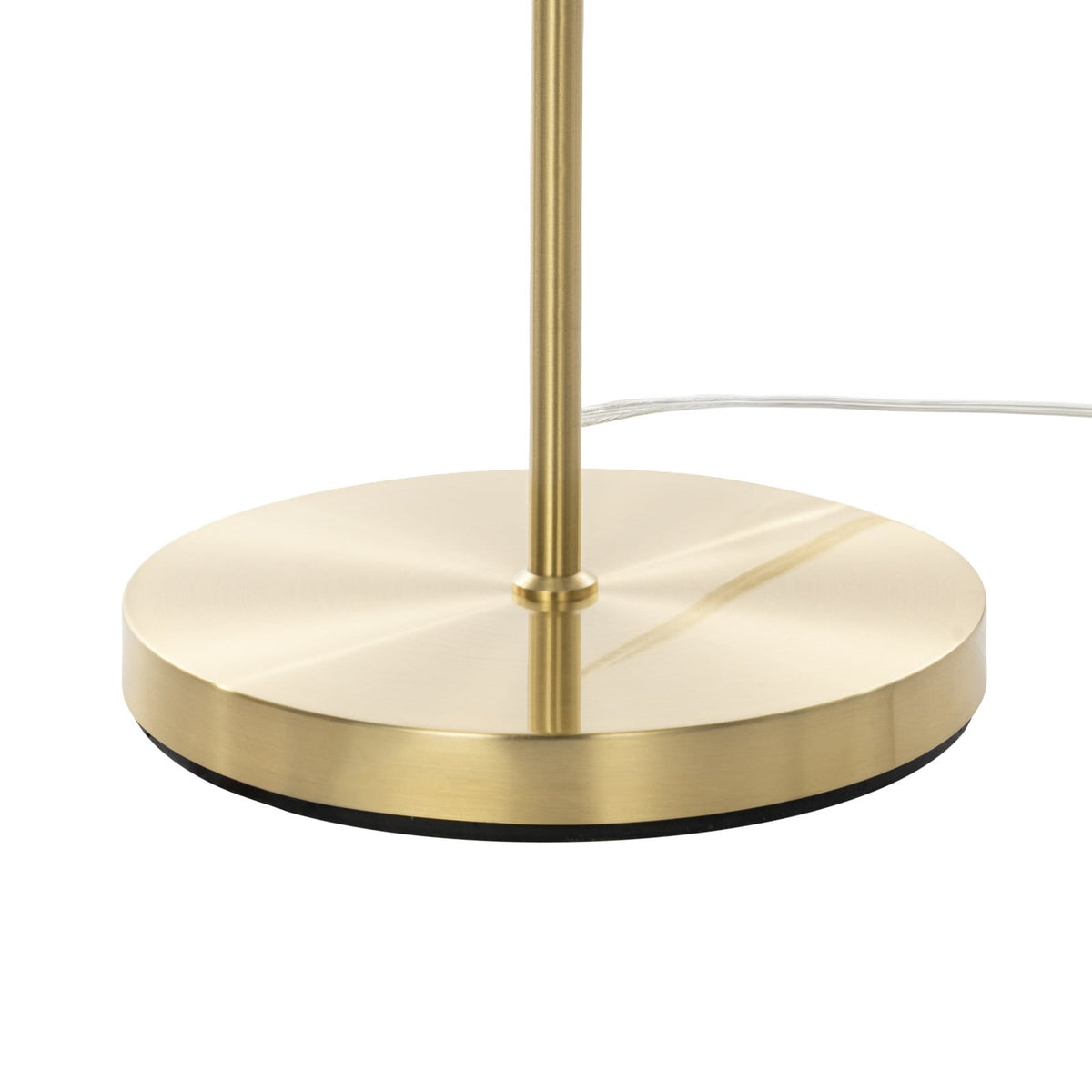 Lucande Carlie floor lamp, brass/clear, height 59.05 in