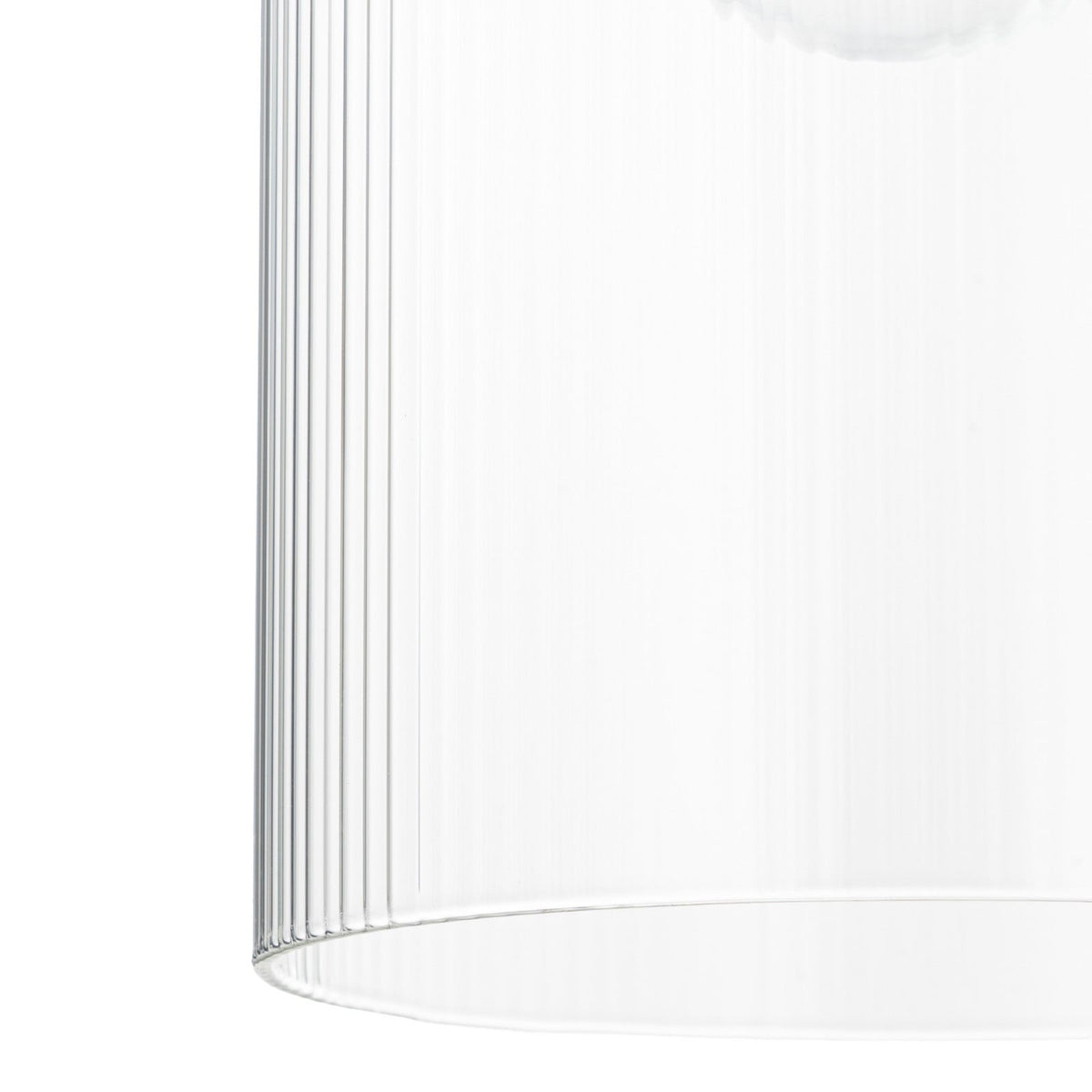 Lucande Carlie hanging light, 3-bulb, brass/clear, Ø 12.21 in